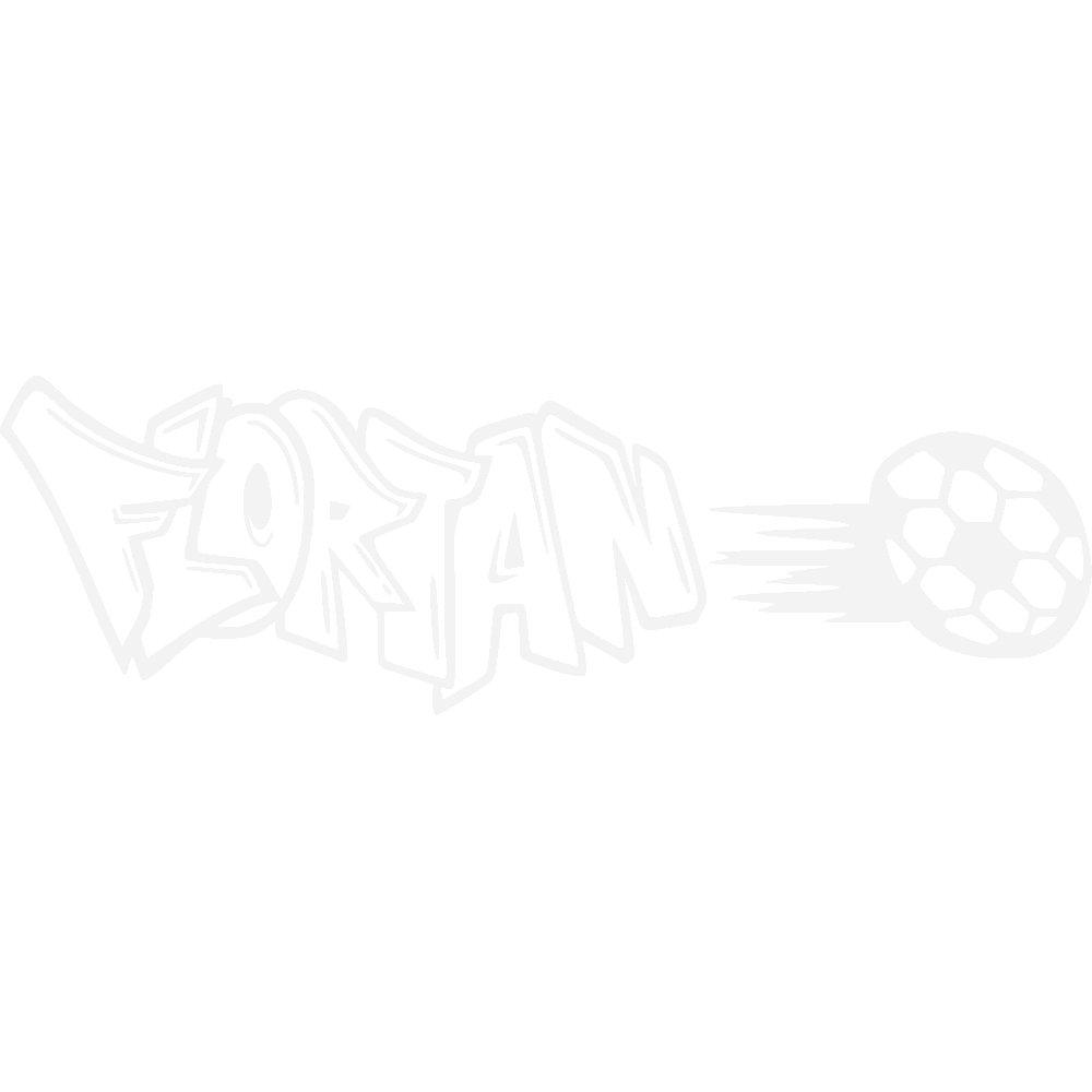 Muur sticker: aanpassing van Florian Graffiti Foot