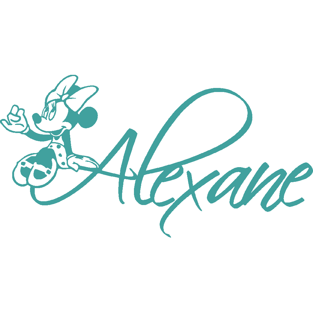 Muur sticker: aanpassing van Alexane Minnie 2