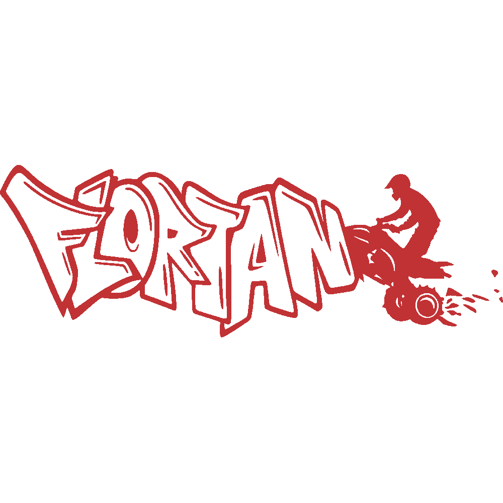 Wall sticker: customization of Florian Graffiti Quad