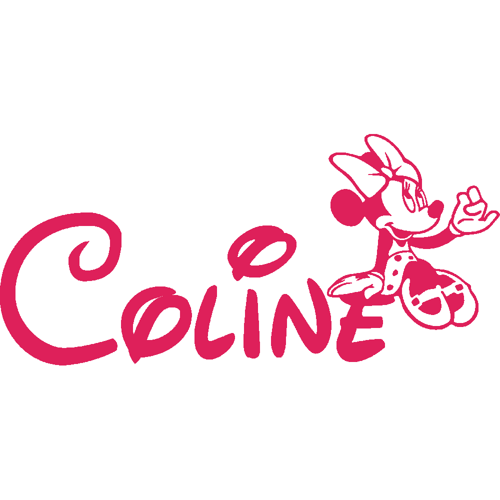 Wall sticker: customization of Coline Minnie