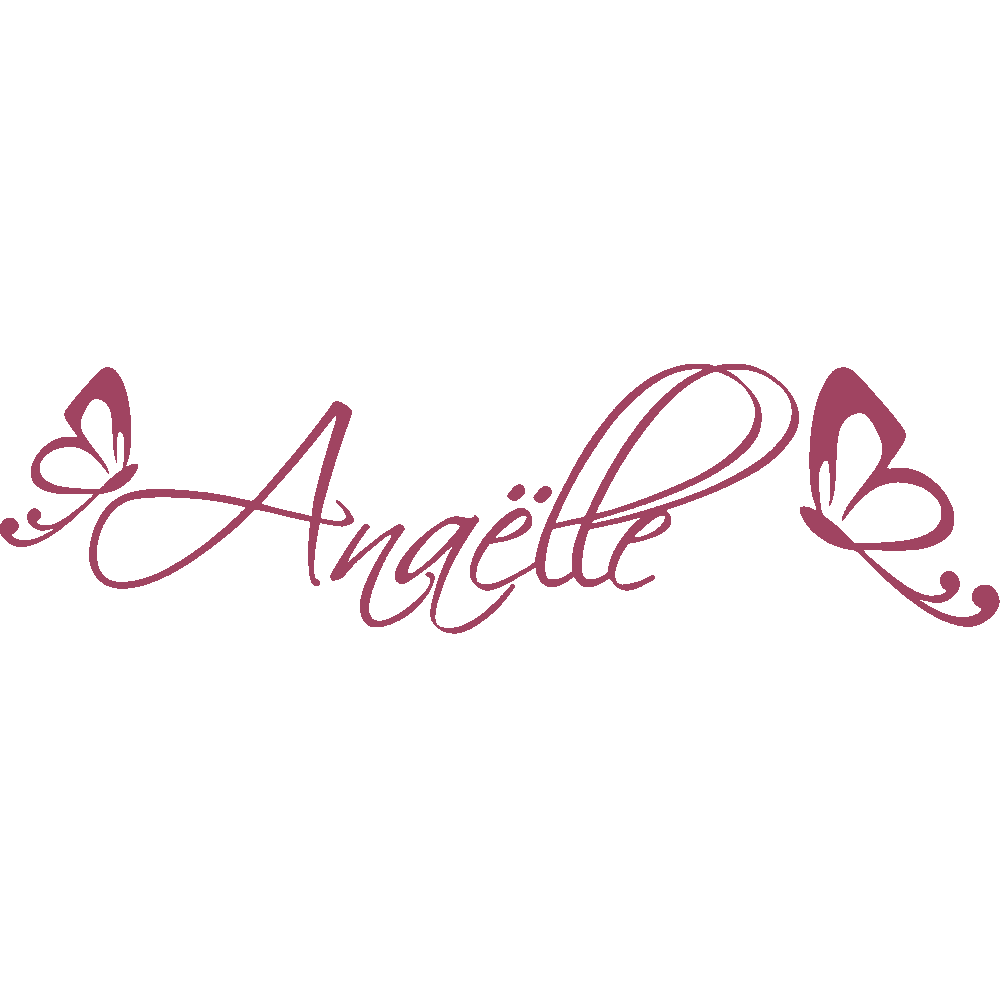 Wall sticker: customization of Anaëlle Papillons