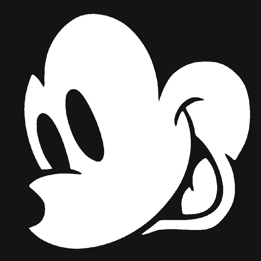 Muur sticker: aanpassing van Mickey inachev