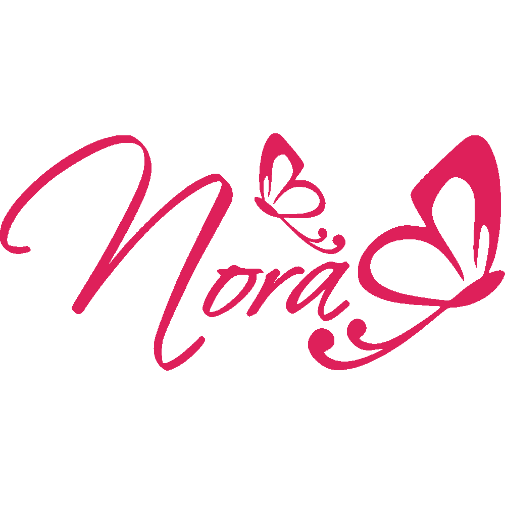 Wall sticker: customization of Nora Papillons