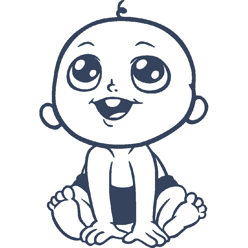 Muur sticker: aanpassing van Cute Baby