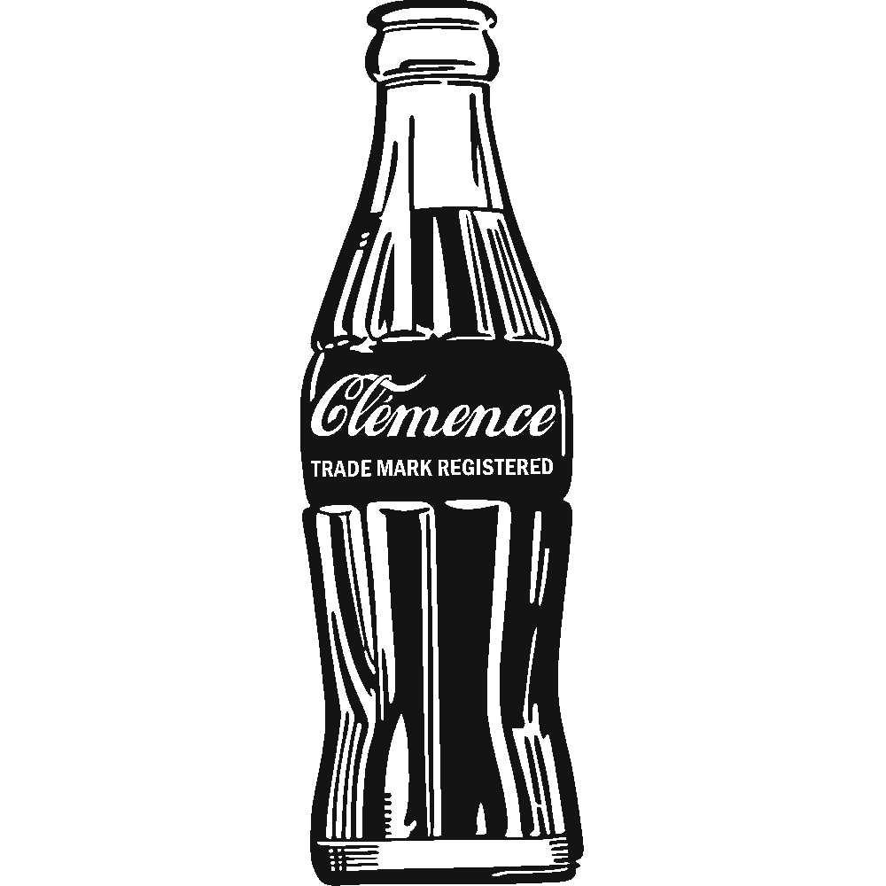 Muur sticker: aanpassing van Clmence Coca Cola