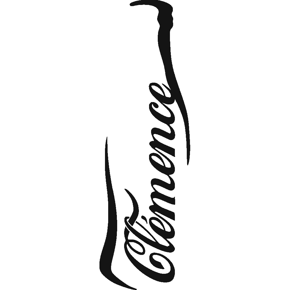 Muur sticker: aanpassing van Clmence Coca Cola Design