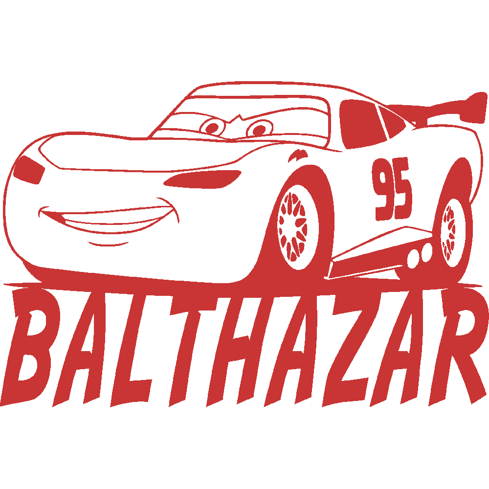 Sticker mural: personnalisation de Balthazar Cars