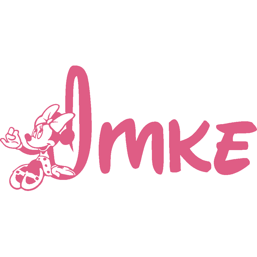 Muur sticker: aanpassing van Imke Minnie 2