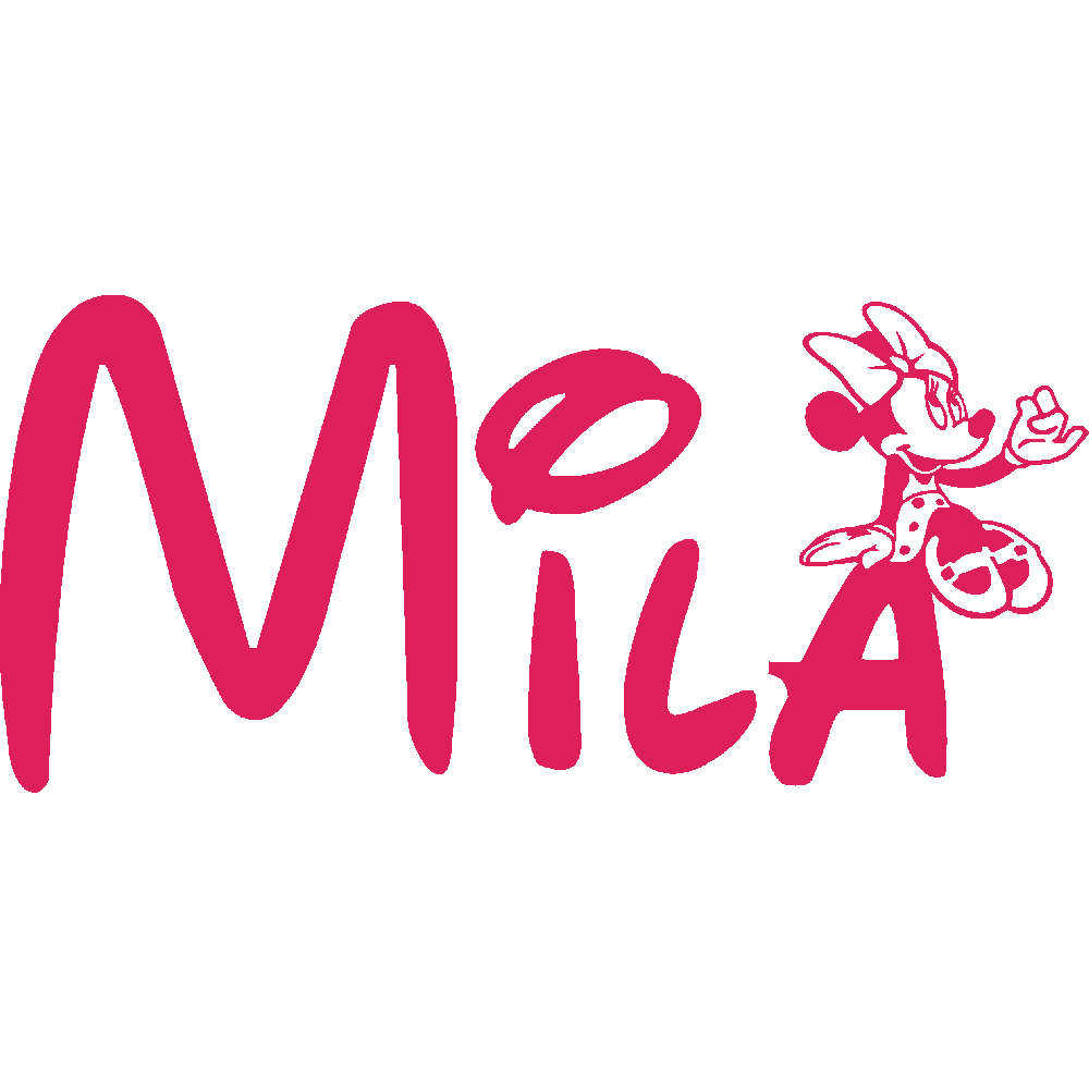 Sticker mural: personnalisation de Mila Minnie