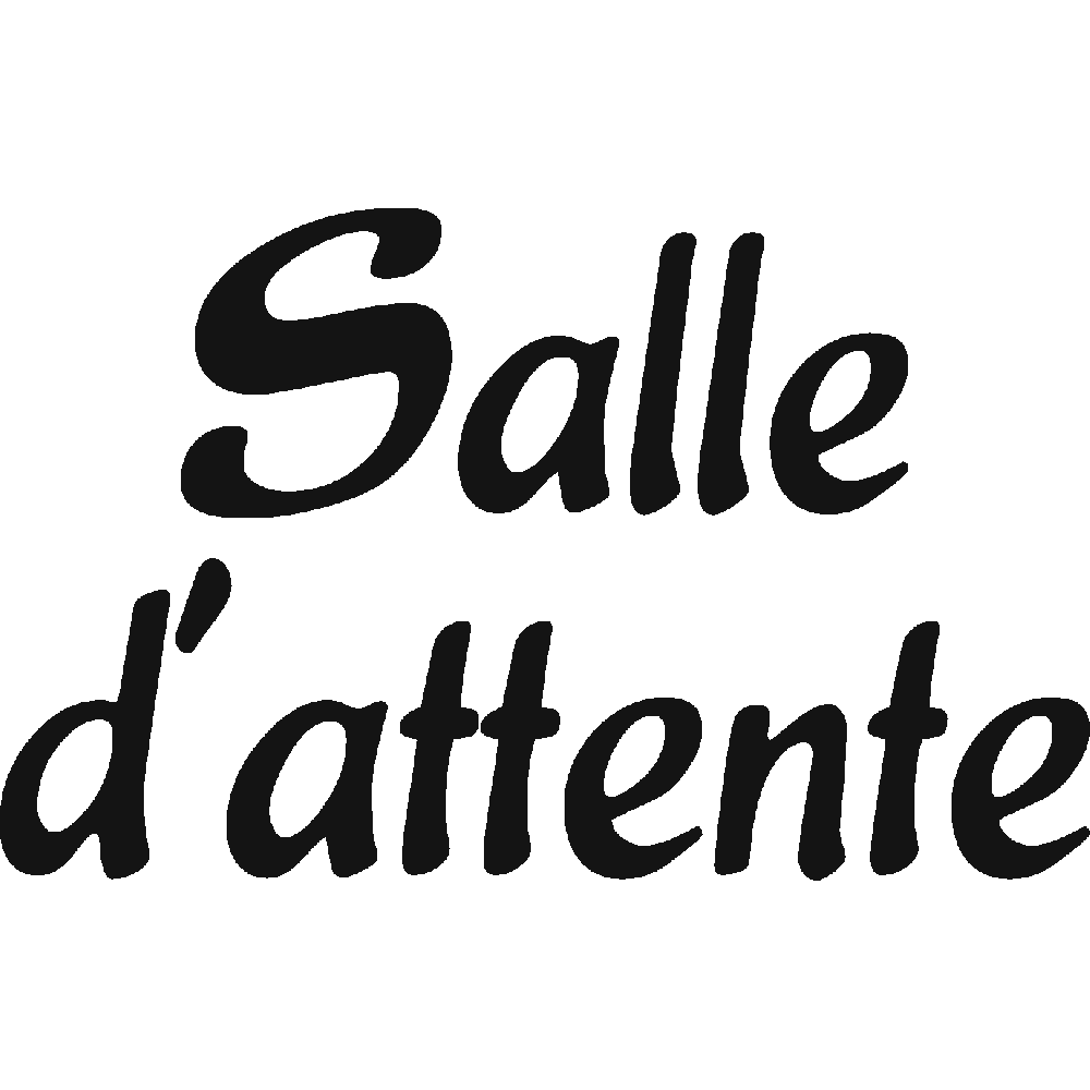 Muur sticker: aanpassing van Salle d'attente - 2 lignes