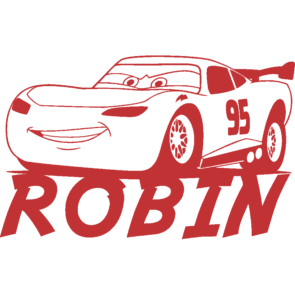 Muur sticker: aanpassing van Robin Cars