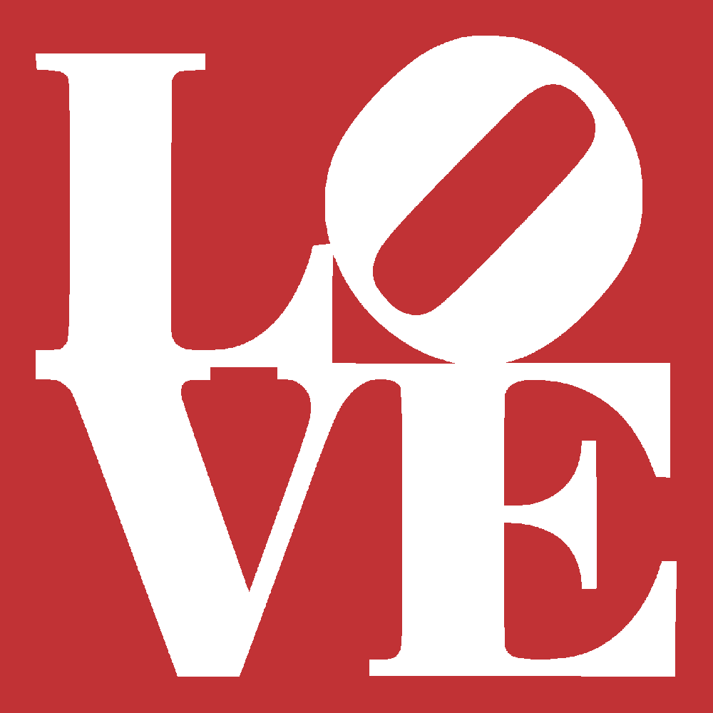 Muur sticker: aanpassing van In Love