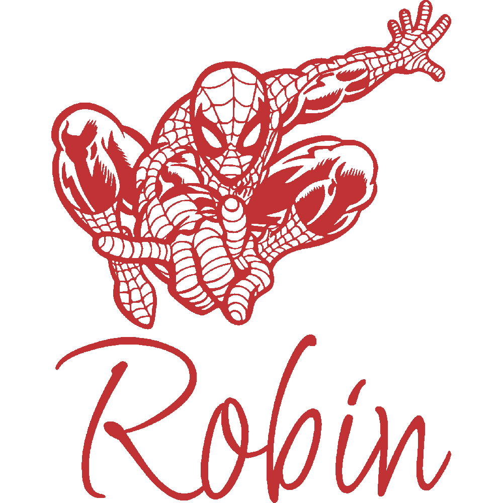 Sticker mural: personnalisation de Robin Spiderman