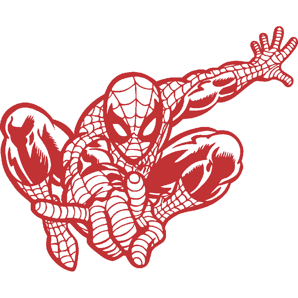 Muur sticker: aanpassing van Spiderman