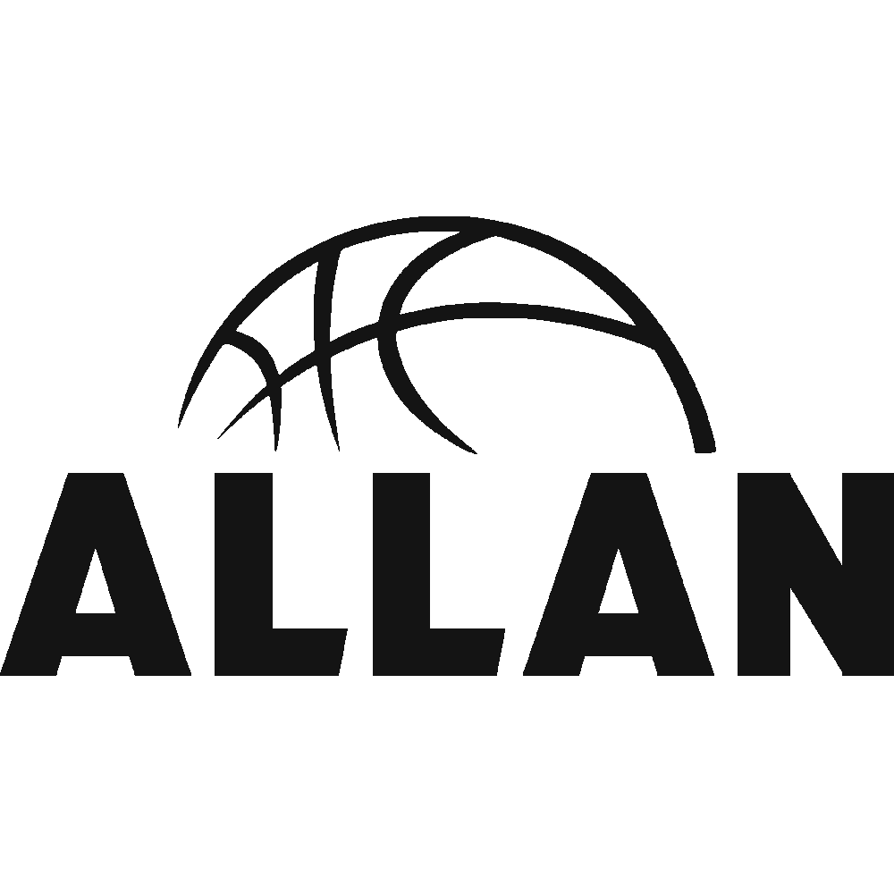 Muur sticker: aanpassing van Allan Basketball