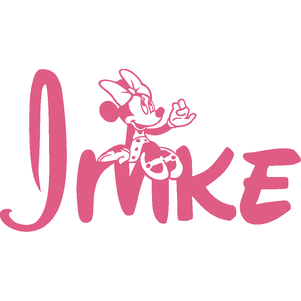 Muur sticker: aanpassing van Imke Minnie 3