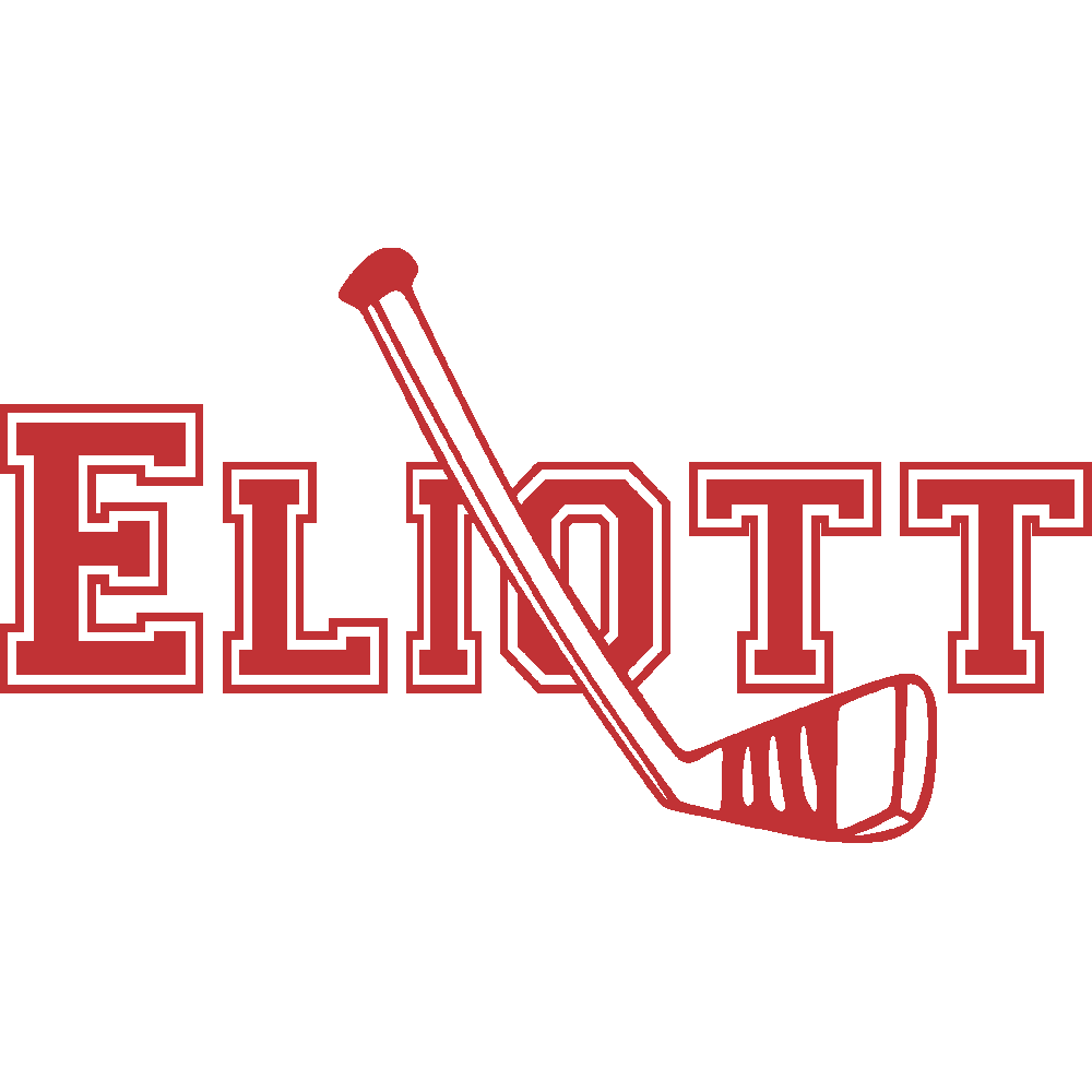 Muur sticker: aanpassing van Eliott Collge Hockey