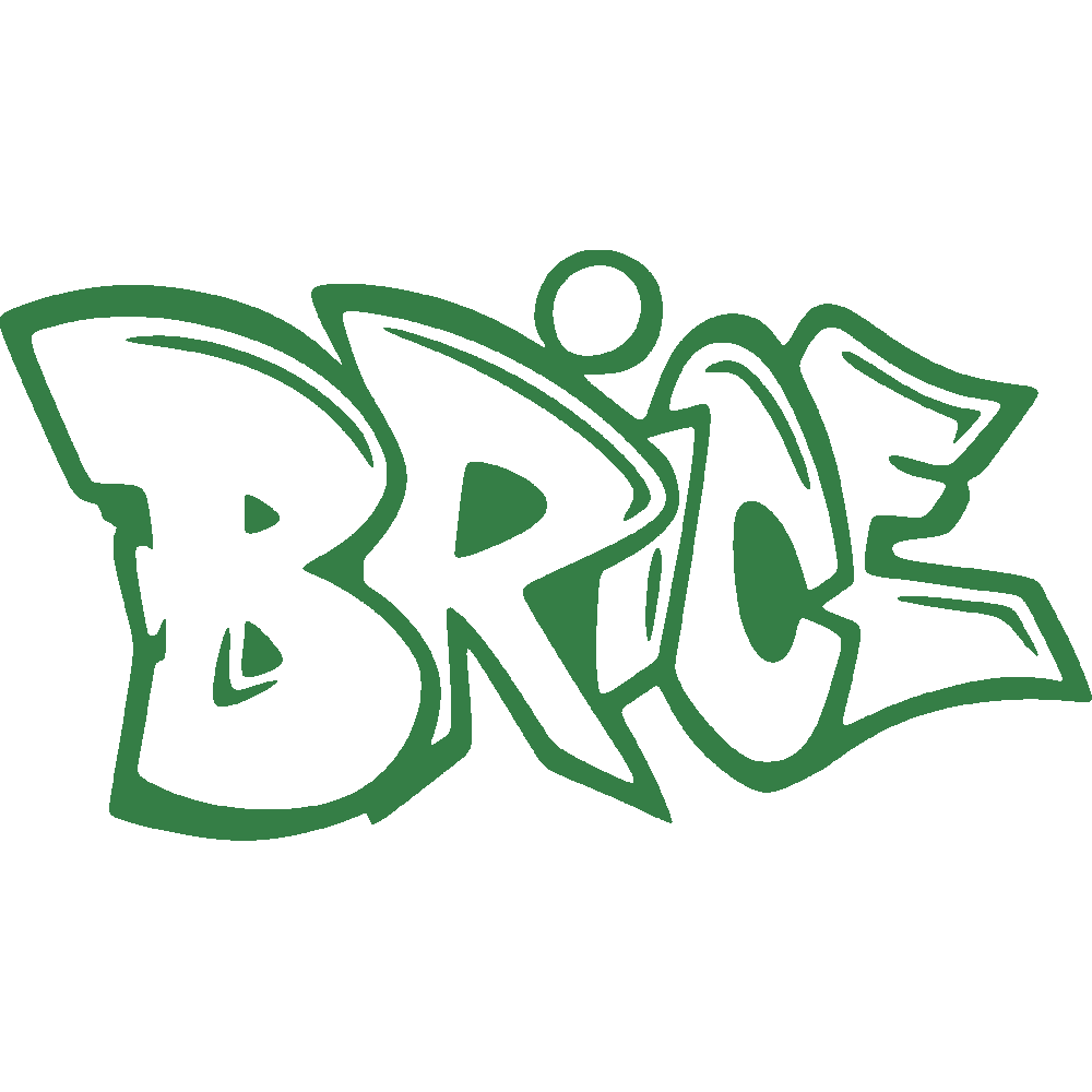 Sticker mural: personnalisation de Brice Graffiti