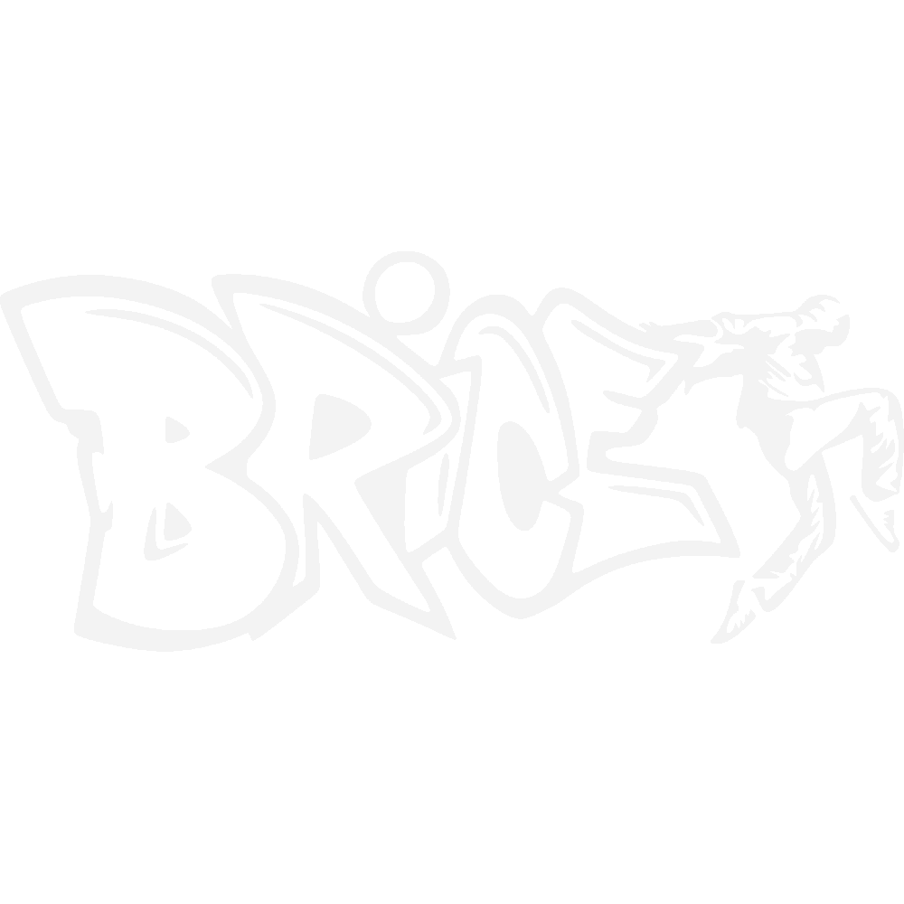 Sticker mural: personnalisation de Brice Graffiti Hip Hop