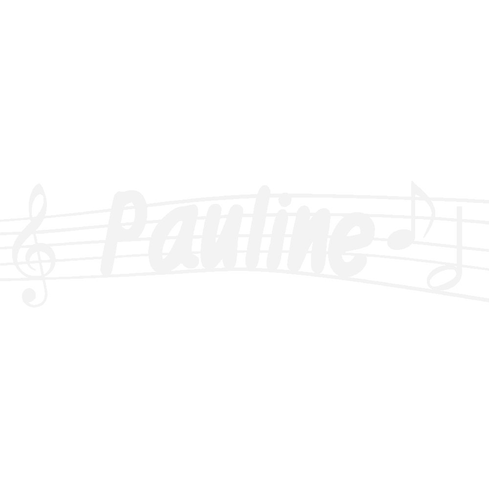Wall sticker: customization of Pauline Musique