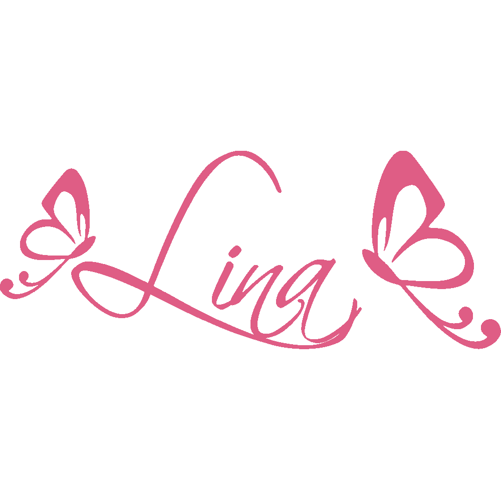 Wall sticker: customization of Lina Papillons