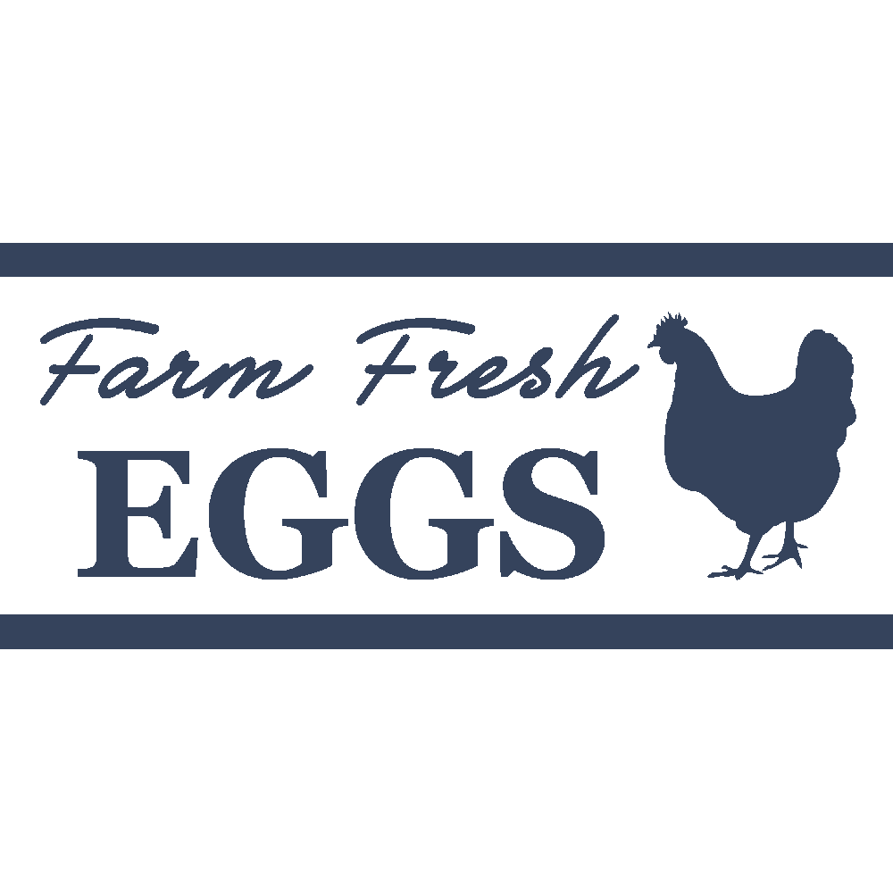 Muur sticker: aanpassing van Farm Fresh Eggs
