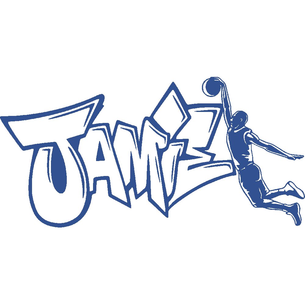 Muur sticker: aanpassing van Jamie Graffiti Basketball