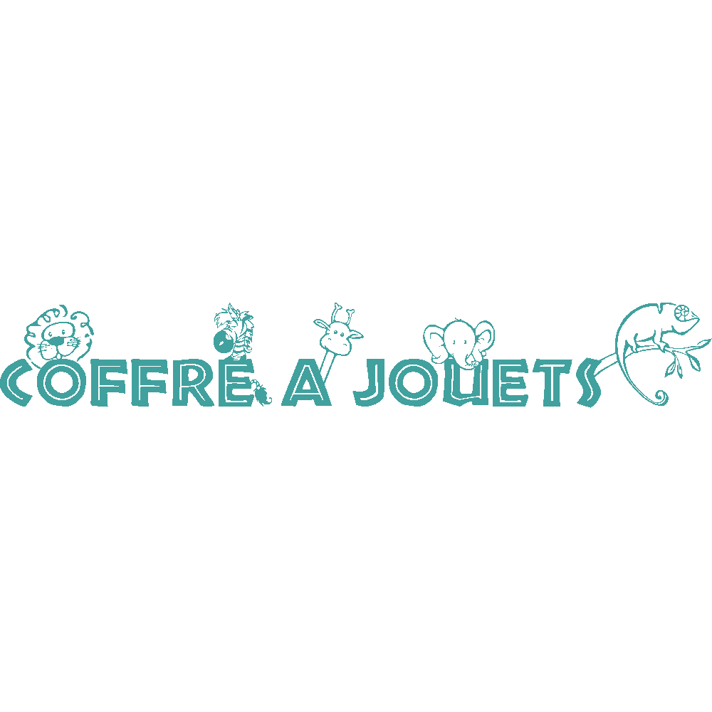 Wall sticker: customization of Coffre  Jouets - Jungle