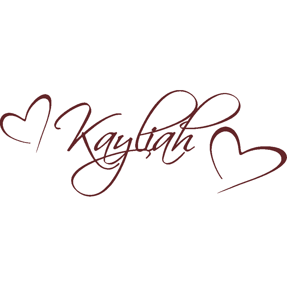 Muur sticker: aanpassing van Kayliah Script Coeurs