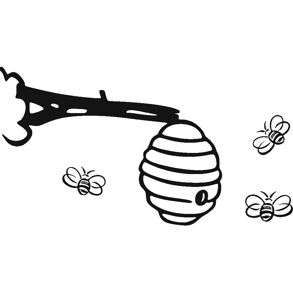 Wall sticker: customization of Essaim d'abeilles