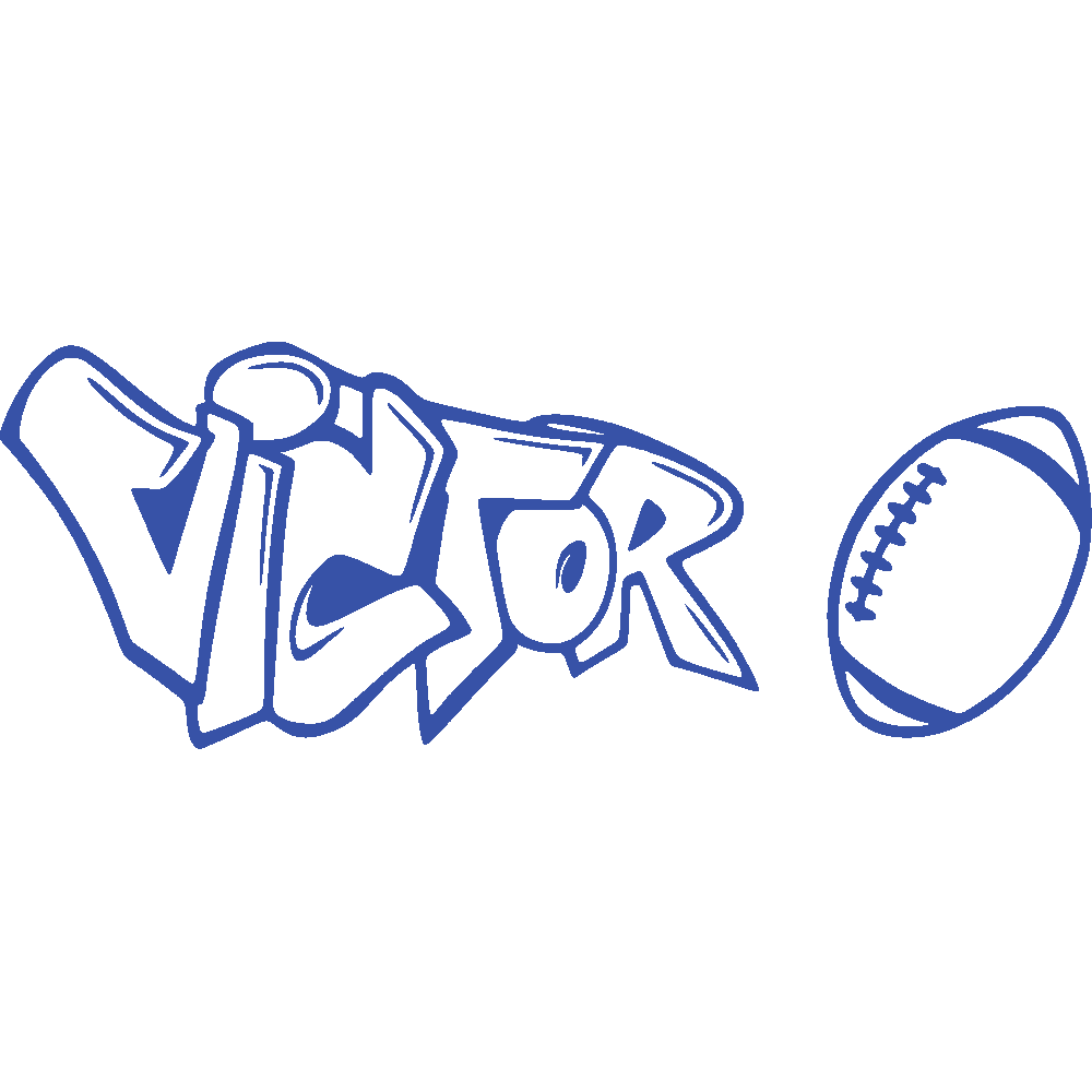Wall sticker: customization of Victor Graffiti Rugby