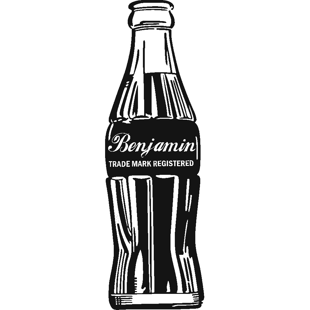 Muur sticker: aanpassing van Benjamin Coca Cola