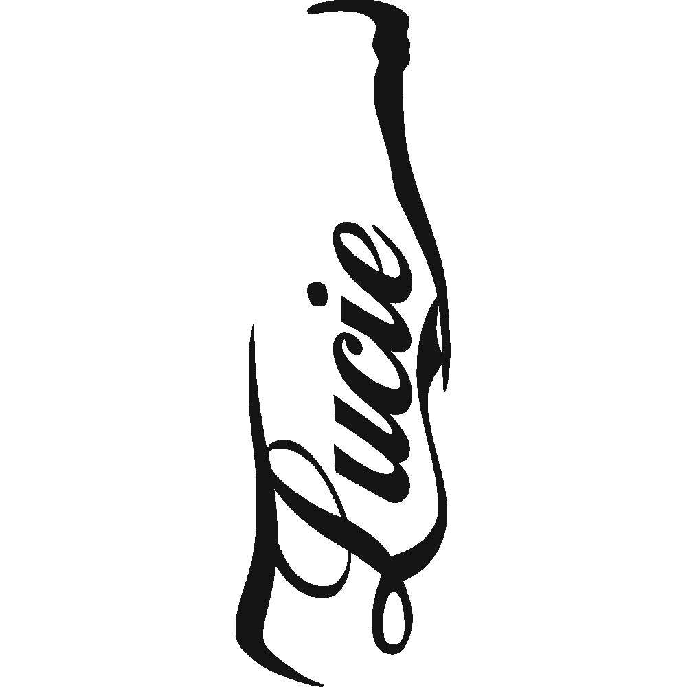 Muur sticker: aanpassing van Lucie Coca Cola Design