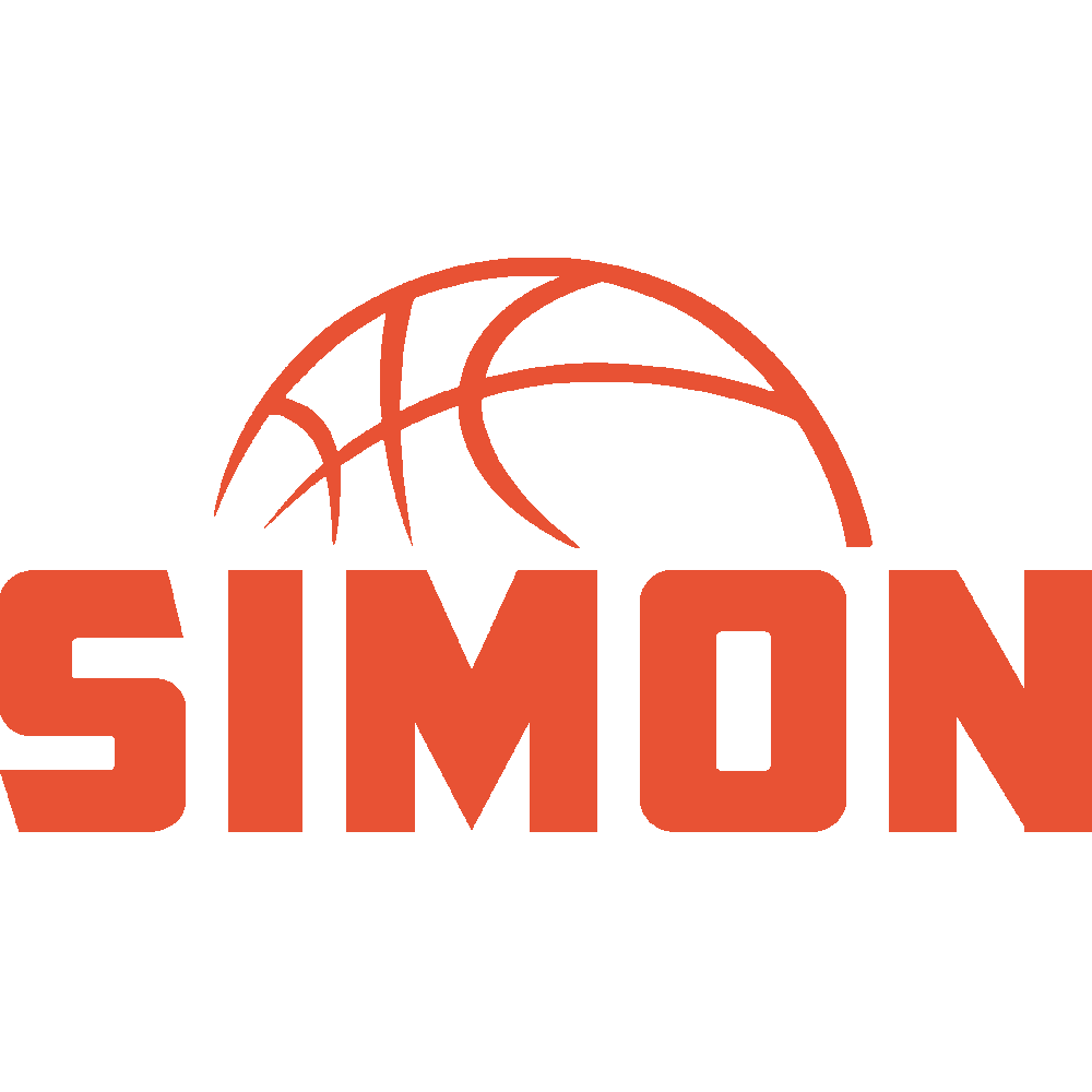 Sticker mural: personnalisation de Simon Basketball
