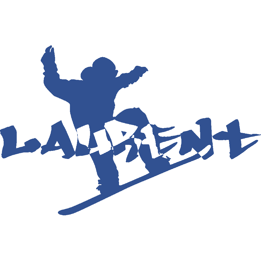 Wall sticker: customization of Laurent Snowboard