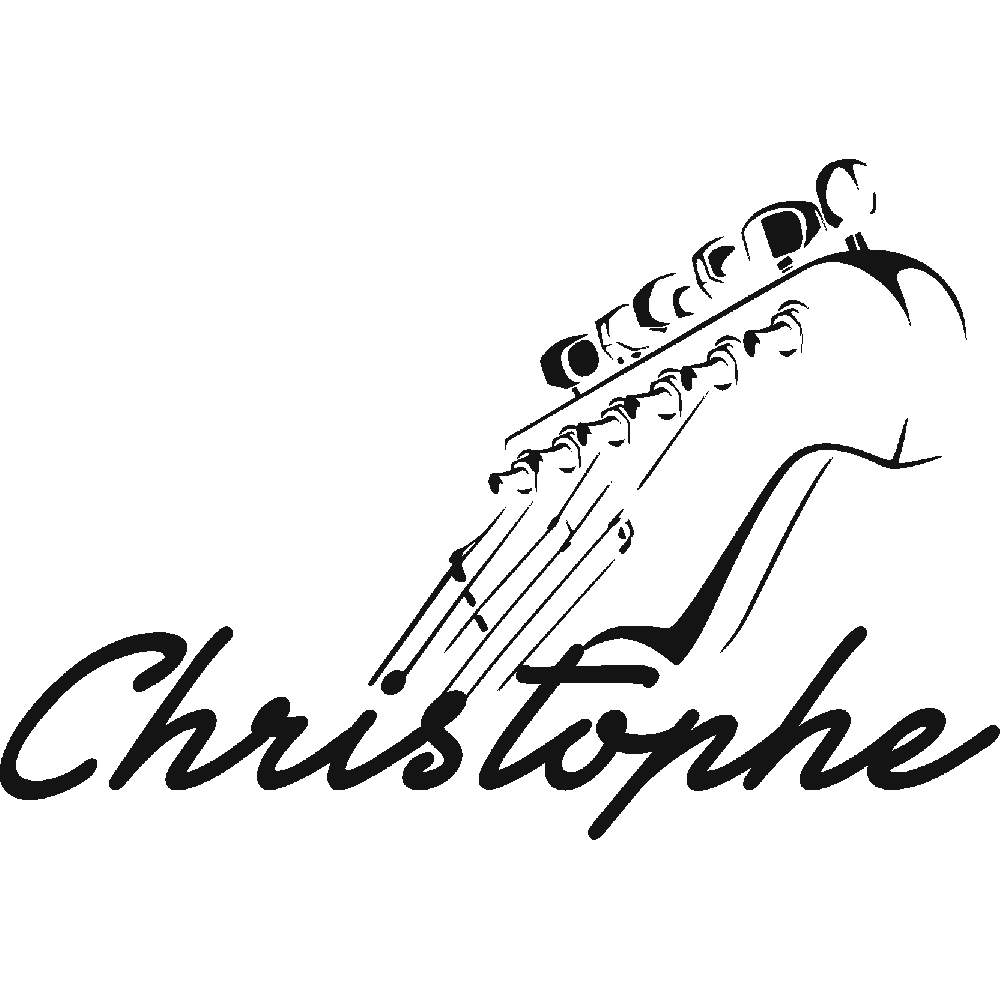 Wall sticker: customization of Christophe Guitare