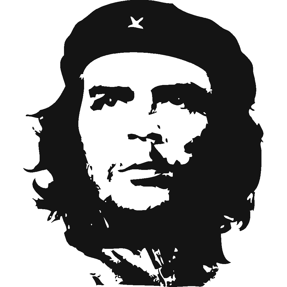 Muur sticker: aanpassing van Che Guevara