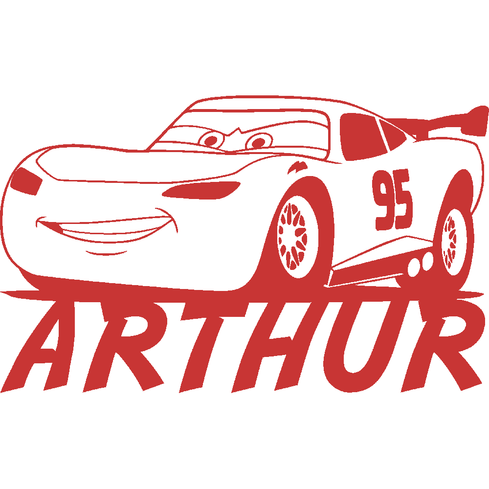 Muur sticker: aanpassing van Arthur Cars