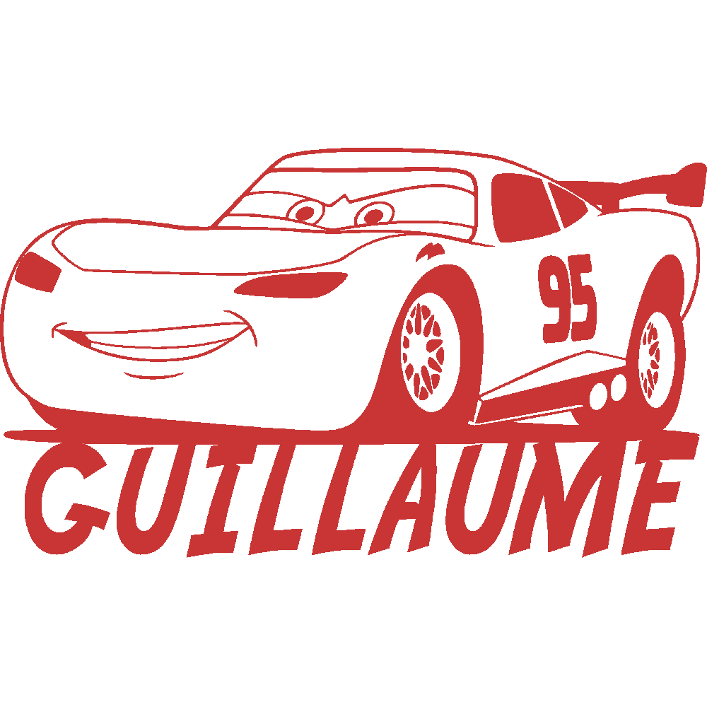Wall sticker: customization of Guillaume Cars