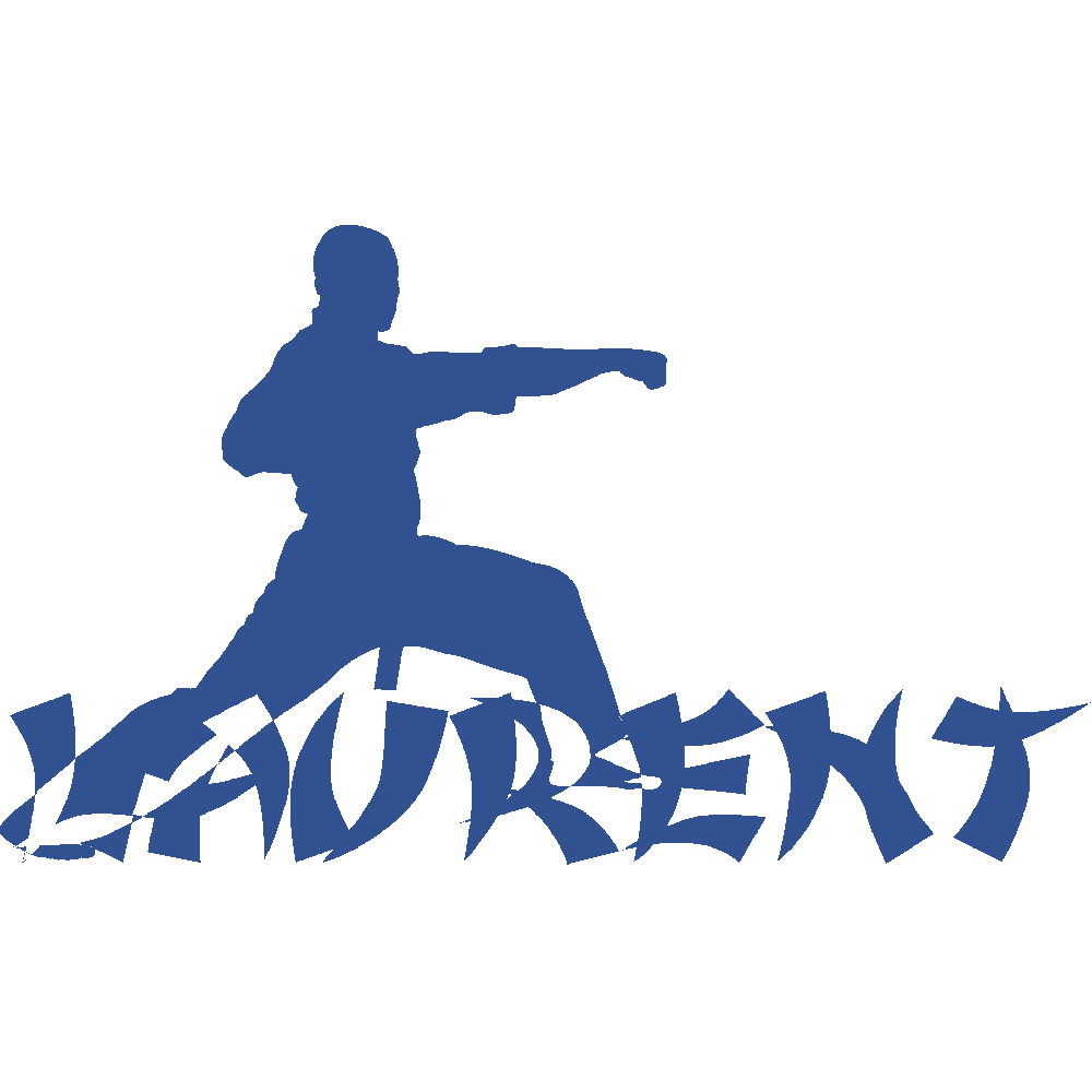 Wall sticker: customization of Laurent Karate