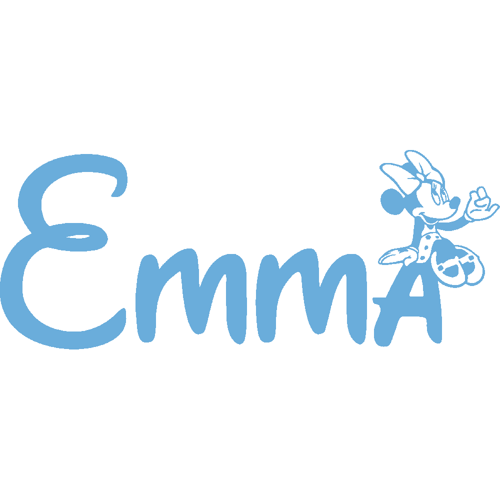 Muur sticker: aanpassing van Emma Minnie 2
