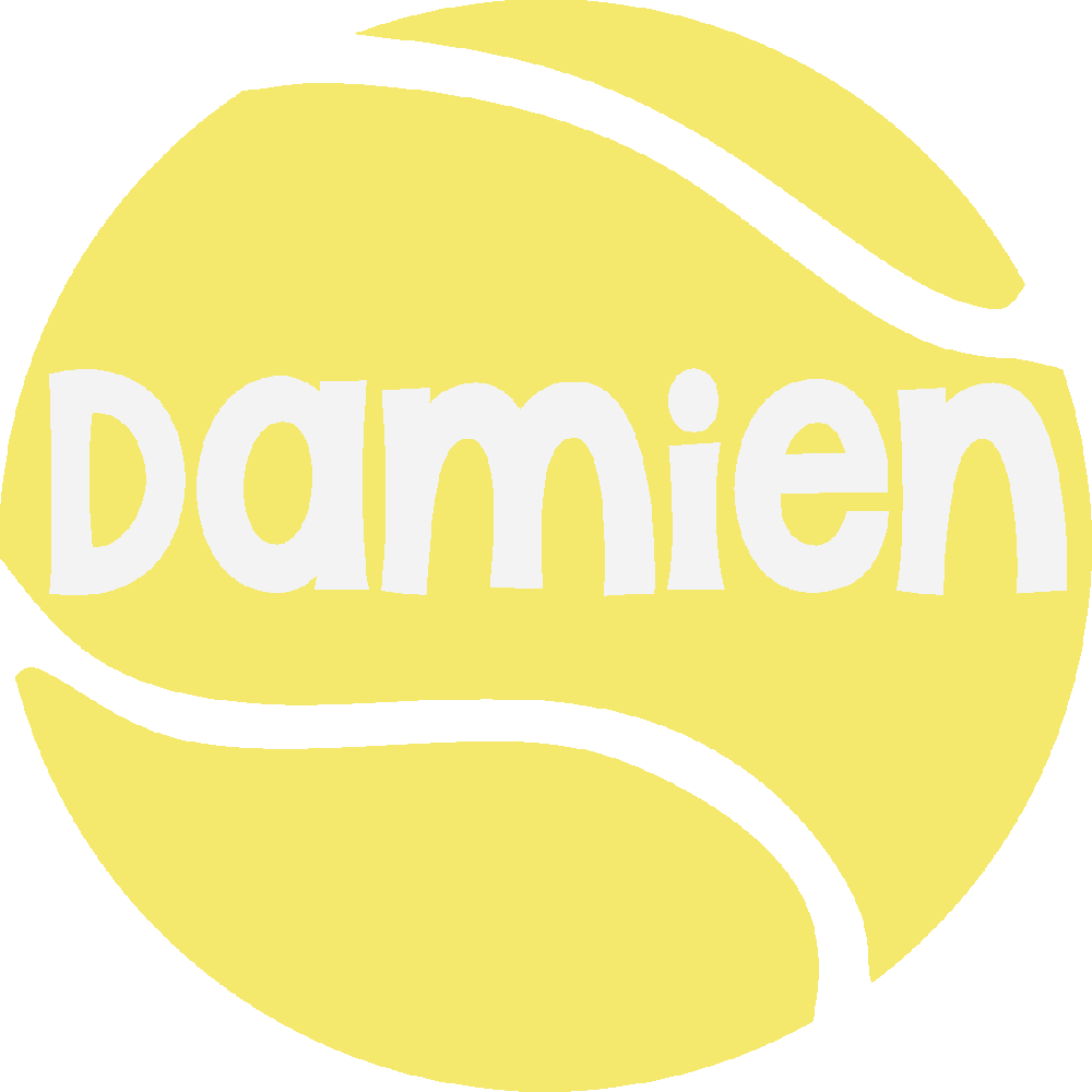 Muur sticker: aanpassing van Damien - Tennis Bicolor