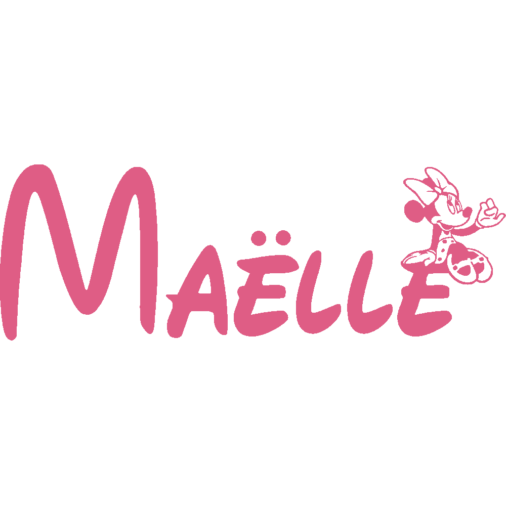 Sticker mural: personnalisation de Malle Minnie