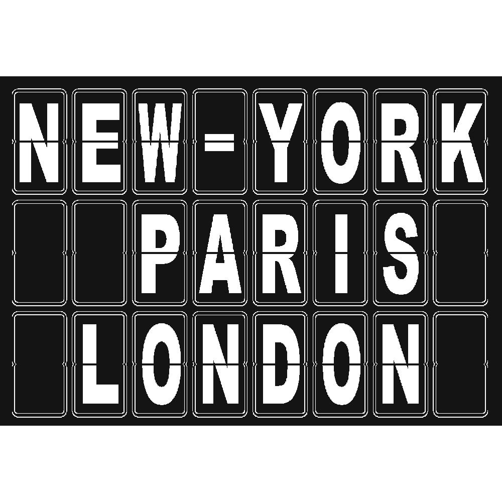 Wall sticker: customization of New York-Paris-London