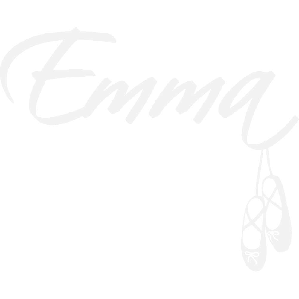 Muur sticker: aanpassing van Emma Ballerines