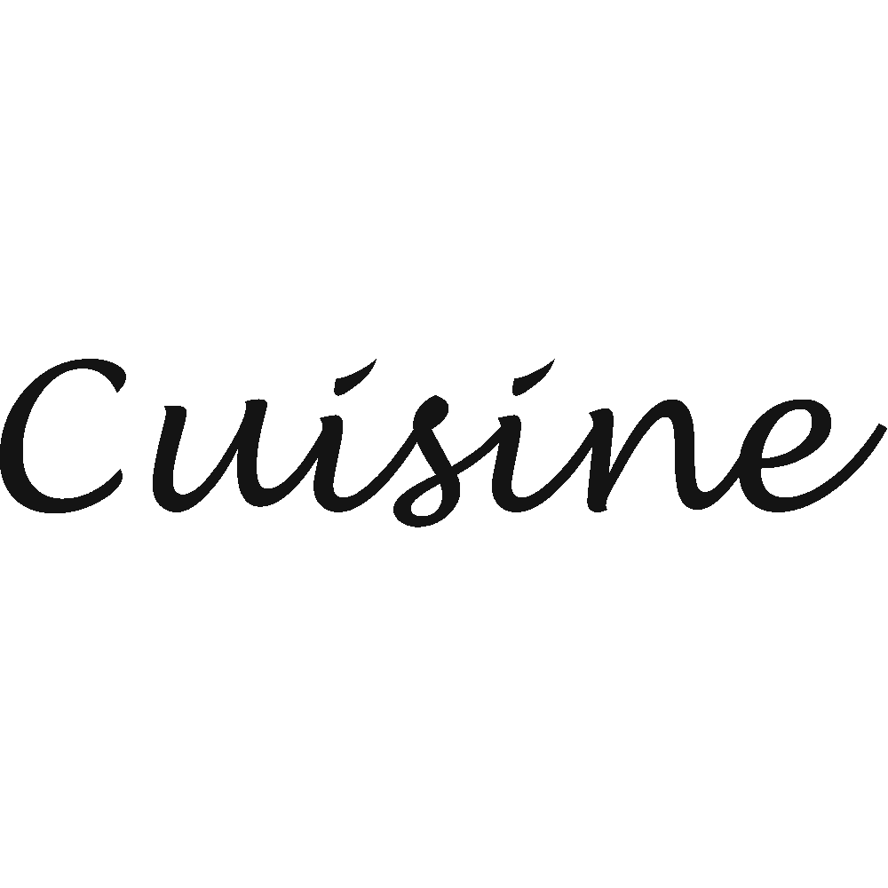 Wall sticker: customization of Cuisine Handwritten