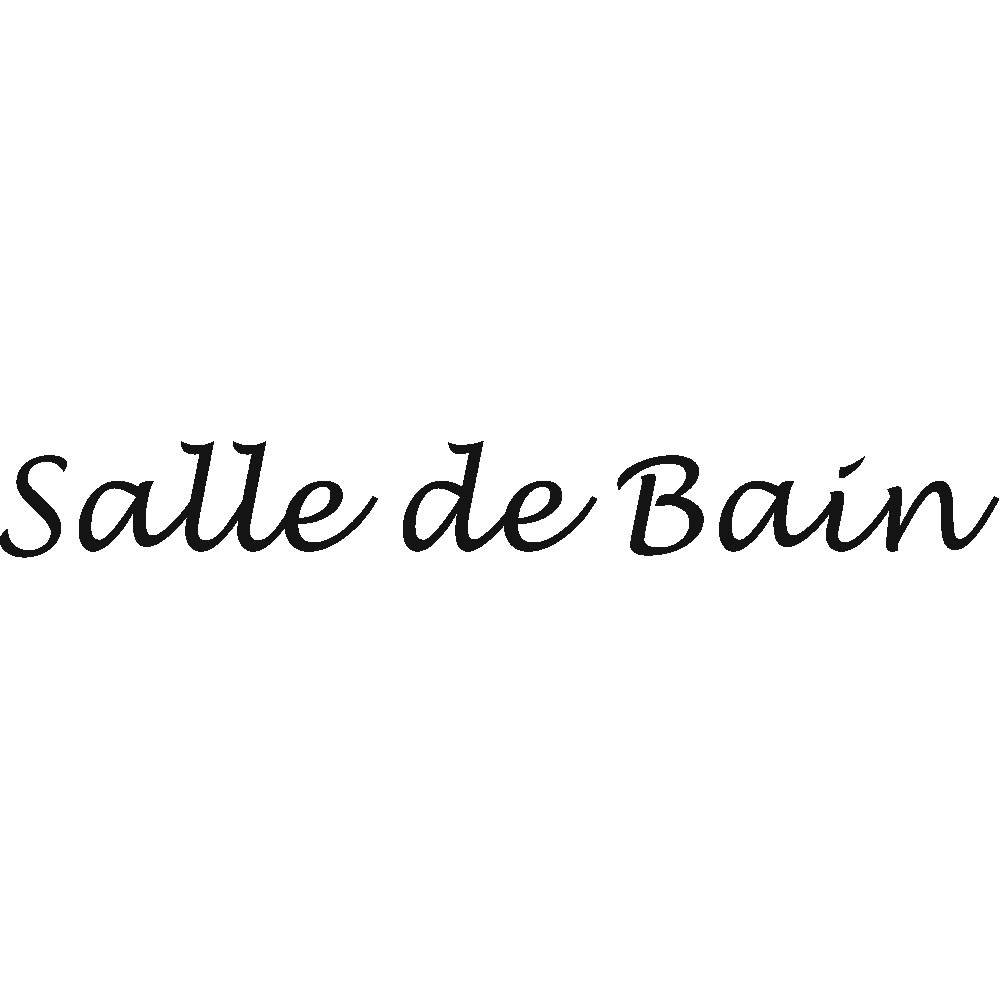 Wall sticker: customization of Salle de bain Handwritten