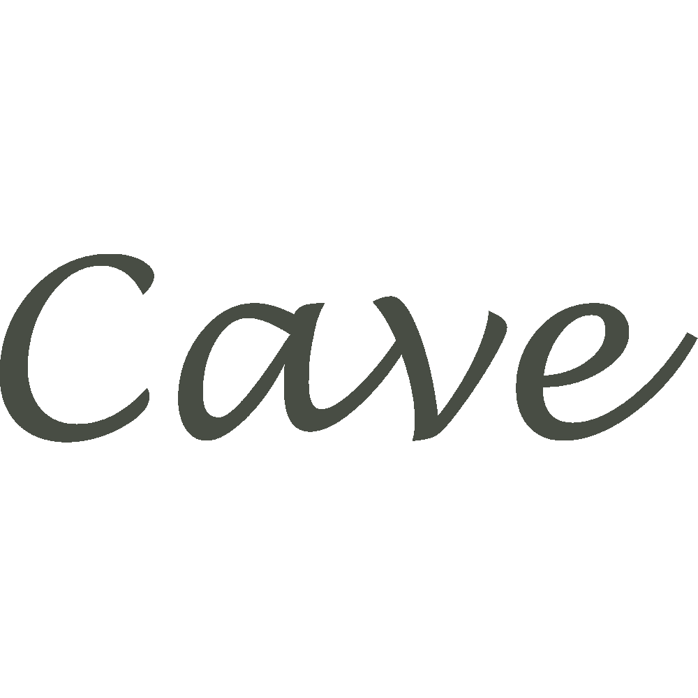 Muur sticker: aanpassing van Cave Handwritten