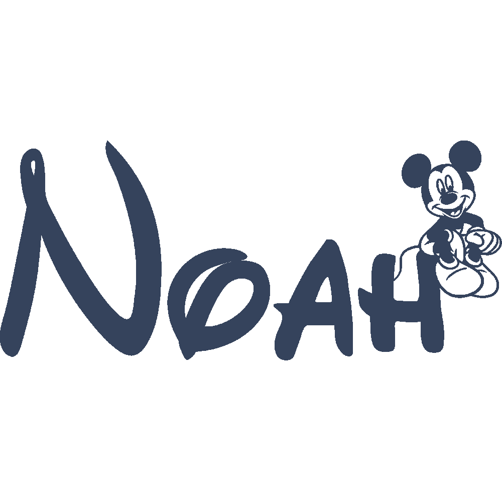 Sticker mural: personnalisation de Noah Mickey