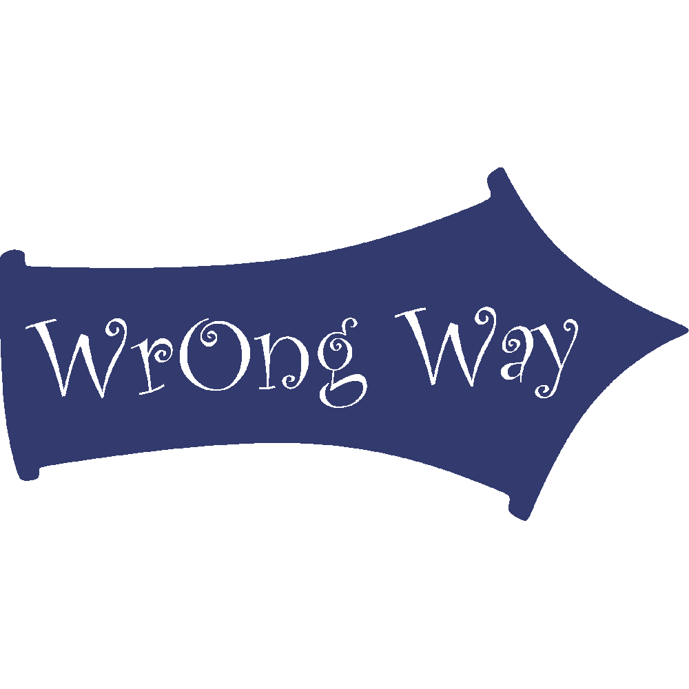 Muur sticker: aanpassing van Wrong Way